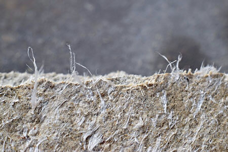 Ceiling tile containing asbestos